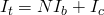 I_t = N I_b + I_c 