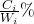  \frac{C_i} {W_i} \% 