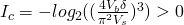  I_c = -log_2( (\frac{4 V_b \delta}{\pi^2 V_s})^3 ) > 0 